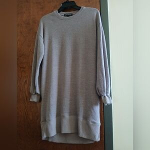 NWOT/ GIBSONLOOK taupe sweatshirt  mini dress